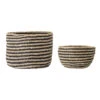 Bloomingville Mand Zeegras- Naturel- Set Van 2 Stuks 2 Bloomingville Mand Zeegras- Naturel- Set Van 2 Stuks -Woondecoratie Winkel bloomingville mand zeegras naturel set van 2 stuks