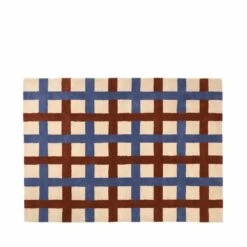 Broste Copenhagen Edith Vloerkleed Blauw/beige - 200x300cm