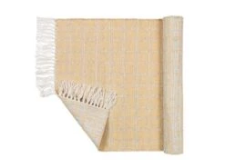 Broste Copenhagen Henny Vloerkleed 140x200cm - Lichtgrijs/geel