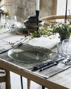 House Doctor Rain Borden Groen Ø27cm Set Van 6 Stuks - 262681010 -Woondecoratie Winkel house doctor rain borden groen 27cm set van 6 stuk 3