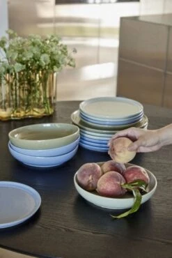 Hubsch Amare Borden Lichtblauw Set Van 6 Stuks - 211711 -Woondecoratie Winkel hubsch amare borden lichtblauw set van 6 stuks 211 3