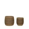 Hubsch Ochre Manden Set Van 2 Stuks - 821501 -Woondecoratie Winkel hubsch ochre manden set van 2 stuks 821501