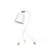 Hubsch Tafellamp Wit Metaal Met Messing Detail -Woondecoratie Winkel hubsch tafellamp wit metaal met messing detail