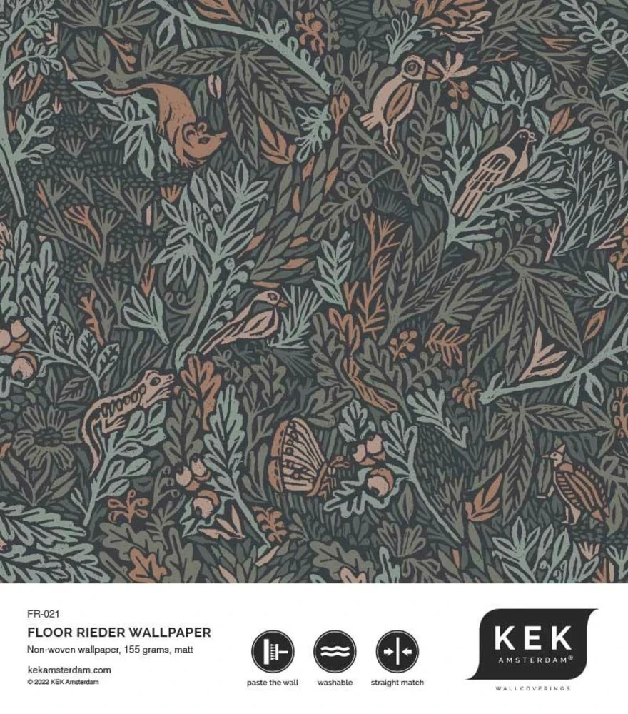 KEK Amsterdam Botanisch Patroon Behang 100x280cm FR-021 7 KEK Amsterdam Botanisch Patroon Behang 100x280cm FR-021 - Afbeelding 5