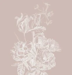 KEK Amsterdam Engraved Bloemen Behang Nude WP-747 300x280cm