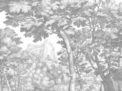 KEK Amsterdam Engraved Landschappen Behang Grijs WP-779 200x280cm