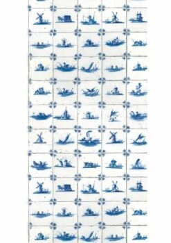 KEK Amsterdam Royal Blue Tiles Behang