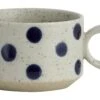 Nordal Grainy Thee Mokken Zand/donkerblauw - Set Van 4 Stuks -Woondecoratie Winkel nordal grainy thee mokken zand donkerblauw set van