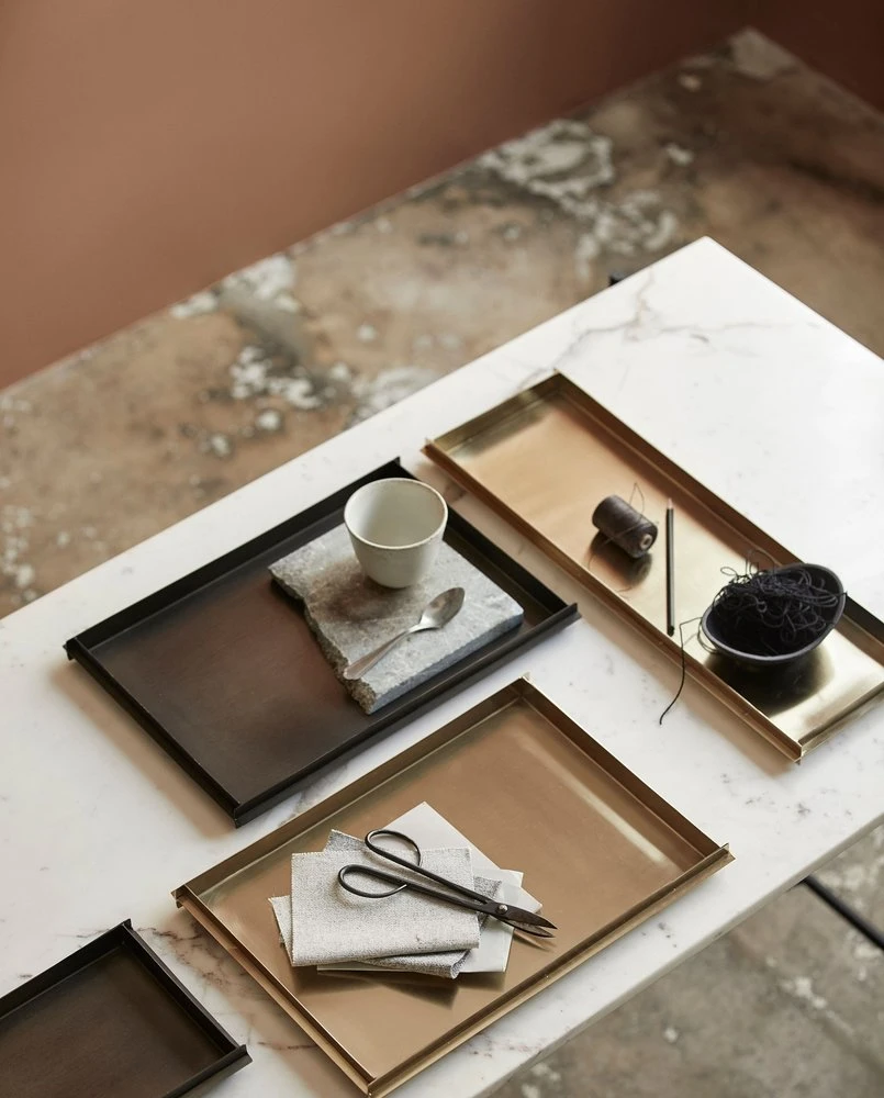 Nordal Kodiak Dienblad Vierkant Goud - 69922 4 Nordal Kodiak Dienblad Vierkant Goud - 69922 - Afbeelding 2