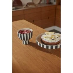 OYOY Toppu Schaal L Zwart/wit - L10157 -Woondecoratie Winkel oyoy toppu schaal l zwart wit l10157 5